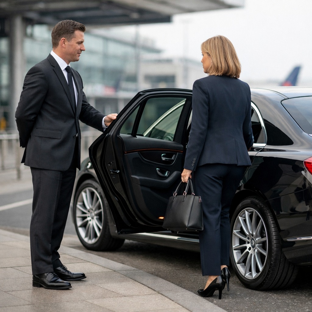 Luxury chauffeur service Manchester with executive vehicle and professional driver